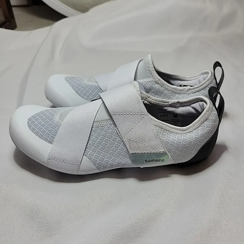 Shimano SH-IC100 Dynalast Women's Indoor Cycling Shoes Bike White SPD Cleat incl - Picture 5 of 10
